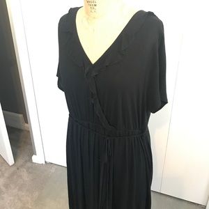 Maternity black maxi dress